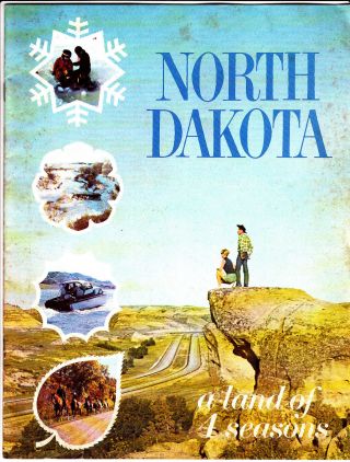 North Dakota A Land Of 4 Seasons Seasonal Color Photos Vintage Booklet