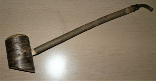 Huge Antique Cherry Wood Tobacco Pipe.  Extra Long 40cm.  Solid.