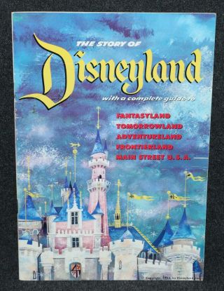 Disney 1955 Story Of Disneyland Map Guide Booklet B
