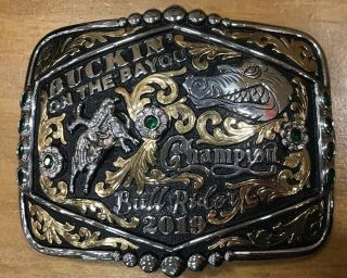 Trophy Rodeo Champion Belt Buckle Bull Rider Riding