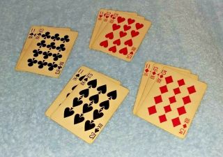 Vintage 1926 No.  500 Playing Cards Good Luck Swastika Back 11,  12,  Two 13 Spots 7