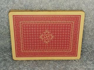 Vintage 1926 No.  500 Playing Cards Good Luck Swastika Back 11,  12,  Two 13 Spots 8