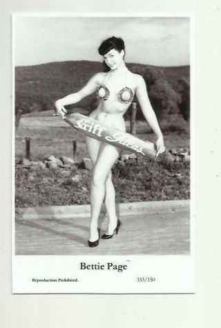 N480) Bettie Page Swiftsure (333/150) Photo Postcard Film Star Pin Up