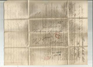 Stampless Folded Letter: 1832 Firenze,  Italy Black Sl