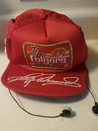Vintage T G Sheppard Foldgers Racing Team Am Radio Hat.  Rare