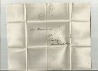 Stampless Folded Letter: 1813 England Black Cds