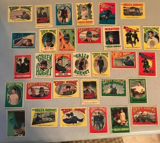 1966 Topps/greenway Productions Green Hornet Stickers Total Of 32 (one Owner)