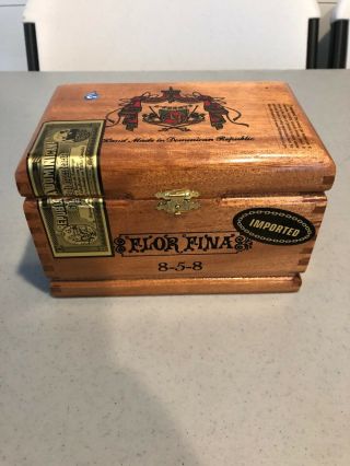 Arturo Fuente Flor Fina 8 - 5 - 8 Wooden Cigar Box - Empty