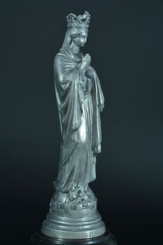 Rare and graceful little statue of Our Lady of Sees Napoleon III era Virgin 2