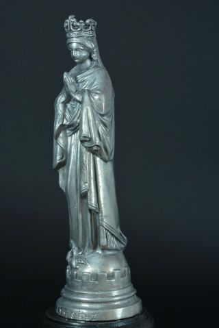 Rare and graceful little statue of Our Lady of Sees Napoleon III era Virgin 3