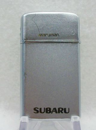 Vintage Subaru Automobile Wind Proof Gas Advertising Lighter