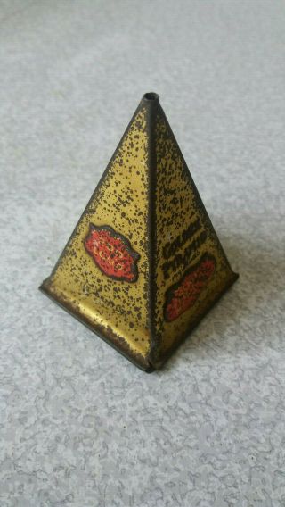 Vintage Gramophone Needle Tin - Golden Pyramid - Full Of Needles