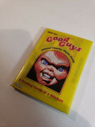Childs Play Chucky Good Guys Trading Cards 1 Pack 9 Cards 1 Sticker 4