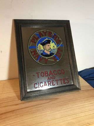 Player’s Navy Cut Tobacco Mirror - Vintage Pub Home Decor 9 1/8” X 7 1/4”