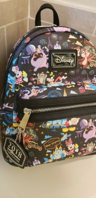 Disney Parks 2018 AP Annual Passholder Loungefly Backpack WDW Purse RARE HTF 2