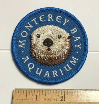 Monterey Bay Aquarium Sea Otter California Ca Round Souvenir Embroidered Patch