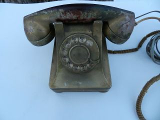 Unique 1944 Antique Metal Western 302 Rotary Telephone For Restoration