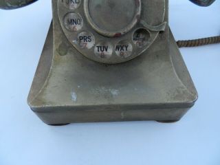 Unique 1944 Antique Metal Western 302 Rotary Telephone for Restoration 2