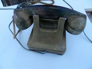 Unique 1944 Antique Metal Western 302 Rotary Telephone for Restoration 5