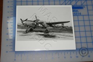 B&w 8x10 Aircraft Photo - P - 38j Lightning 44 - 23425 @ Santa Rosa Aaf Ww2