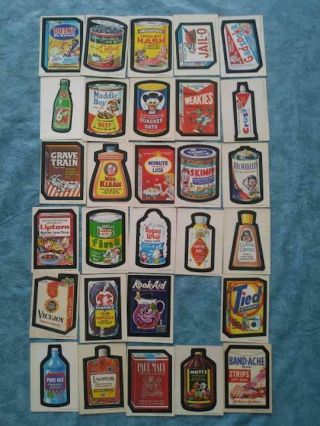Topps Wacky Packages 1973 Series 1 White Back Cards - 29/30