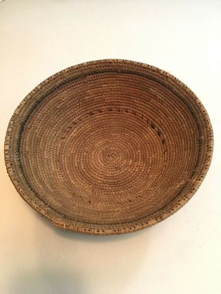 Vintage Antique Reed Woven Basket Native Large 13 "