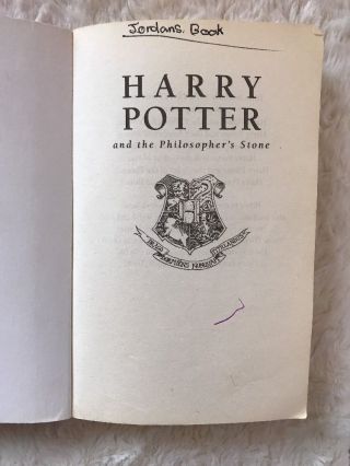 Harry Potter Philosopher ' s Stone 1st Edition 68th Print Bloomsbury Paperback ' 97 4