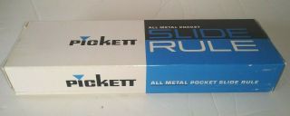 Vintage Pickett Brand N200 - Es Pocket Size Metal Slide Rule In Case