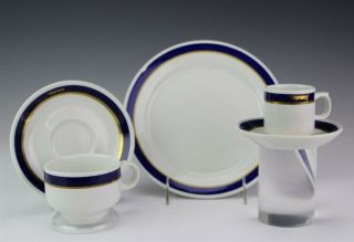Figgjo " Ss Norway " Ocean Liner Porcelain Espresso Tea Cup Saucer Salad Plate Scg