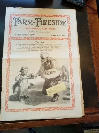 Farm And Fireside,  The National Farm Paper 3/30/1912 De Laval Harley Davidson