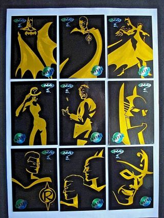 1995 Fleer Batman Forever Metal Complete 10 Card Goldblaster Chase Set