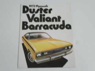 1972 Plymouth Duster Valiant Barracuda Dealer Brochure
