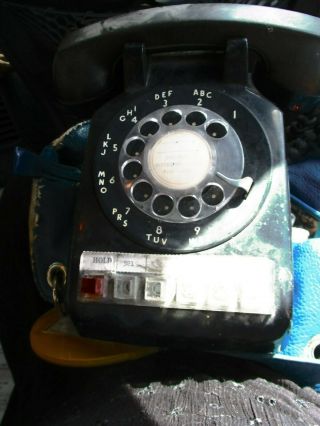 Old Black Multi Line Rotary Telephone
