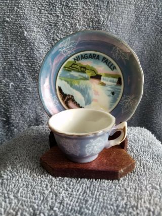 Vintage Souvenir Cup And Saucer Niagara Falls Canada