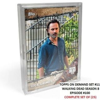 2017 Topps On Demand 11 The Walking Dead Season 8 - Complete Set (25) Negan,