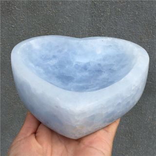2.  57lb Natural Blue Calcite Quartz Crystal Ashtray Specimen Healing Wot3867