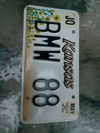 Kansas Vanity License Plate Bmw 88