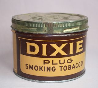 Dixie Plug Smoking Tobacco Tin/can - Imperial Co.  Canada Ltd.  Vintage