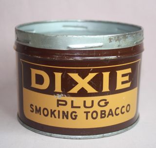 DIXIE PLUG SMOKING TOBACCO TIN/CAN - IMPERIAL CO.  CANADA LTD.  VINTAGE 2