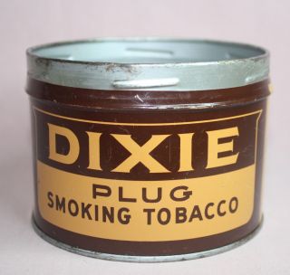 DIXIE PLUG SMOKING TOBACCO TIN/CAN - IMPERIAL CO.  CANADA LTD.  VINTAGE 4