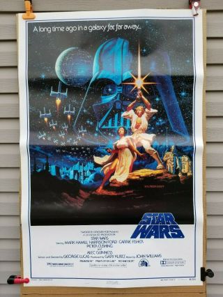 1992 Star Wars 15th Anniversary Poster Hildebrandt Style " B " 27x41 004911