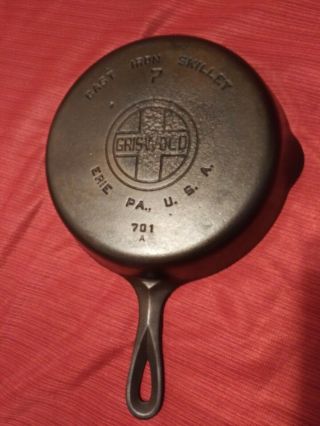 Griswold No.  7 Lbl Epu Cast Iron Cooking Skillet No Heat Ring