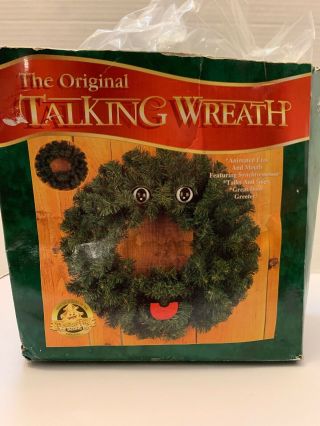 Vintage Gemmy The Talking Singing Christmas Wreath 20 " 1997