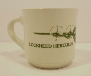 Vintage Porcelain Coffee Mug Lockheed C - 130 Hercules Aviation Aircraft
