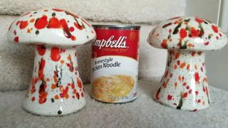 Vintage 60 ' s / 70 ' s Arnel ' s Mushroom Salt and Pepper Or Parmesan Cheese Shakers 4