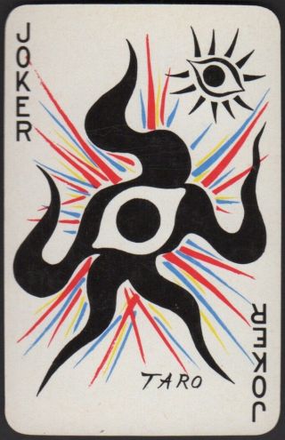 Playing Cards Single Joker Card Old Vintage Artist Taro Yamamoto Abstract Art
