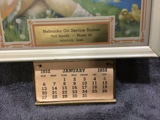 1952 Schuyler Nebraska Advertising Picture/Calendar 2