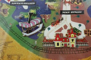 Disney Disneyland Five Lands Park Map Framed Pin Set 50th Anniversary 4