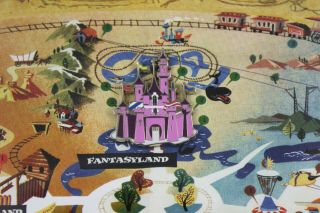 Disney Disneyland Five Lands Park Map Framed Pin Set 50th Anniversary 6