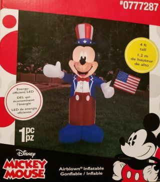 Gemmy Patriotic Mickey Mouse Airblown Inflatable
